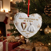 Custom Heart Glass Ornament - Personalized Anniversary Christmas Wedding Gifts For Husband And Wife, Him And Her - Our First Christmas Together