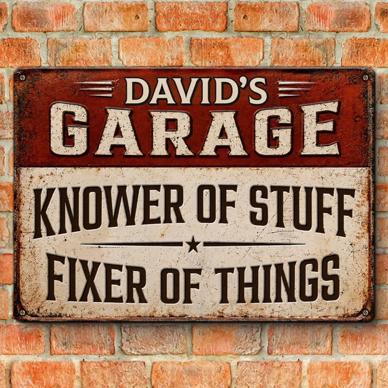 Custom Home Decor Metal Sign - Personalized Birthday Gifts For Men, Man Cave, Dad, Grandpa - Garage Life Forever