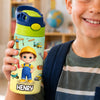 Custom Photo Kids Insulated Water Bottle - Personalized Back To School Gifts For Kids - Little Fixer