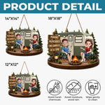 Custom Wood Sign - Personalized Birthday Camping Gifts For Campers, Husband And Wife, Him And Her - Our Favorite Escape Is Together