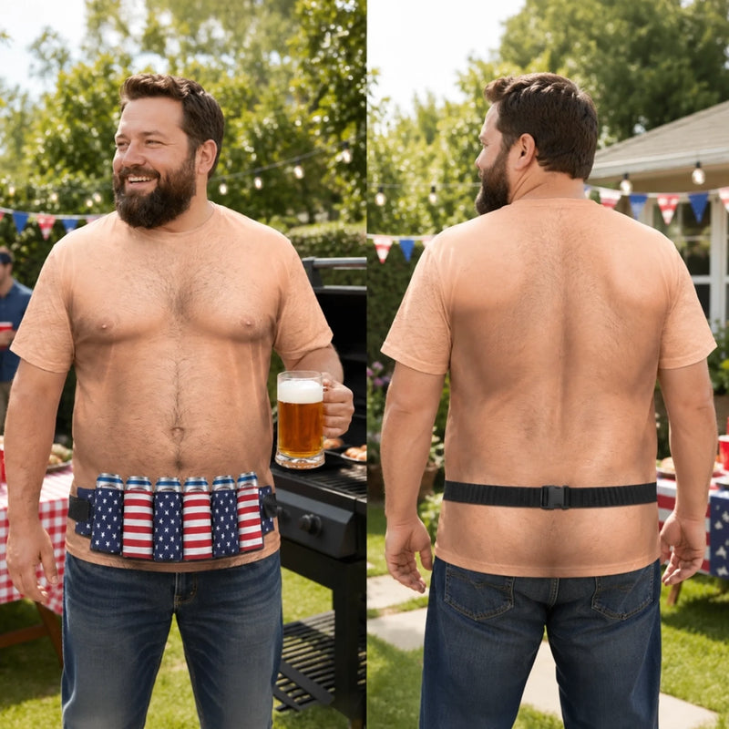 Custom Funny Patriotic T-shirt - Personalized Halloween Costume Birthday Gifts For Men - Abs Not Included