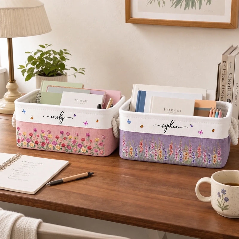 Custom Storage Basket - Personalized Birthday Gifts For Besties, Sisters, BFF, Family, Yourself - Just Being Me
