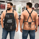 Custom Mechanic T-shirt - Personalized Halloween Costume Grilling Gifts For Husband, Son, Grandson, Yourself - Built In The Garage