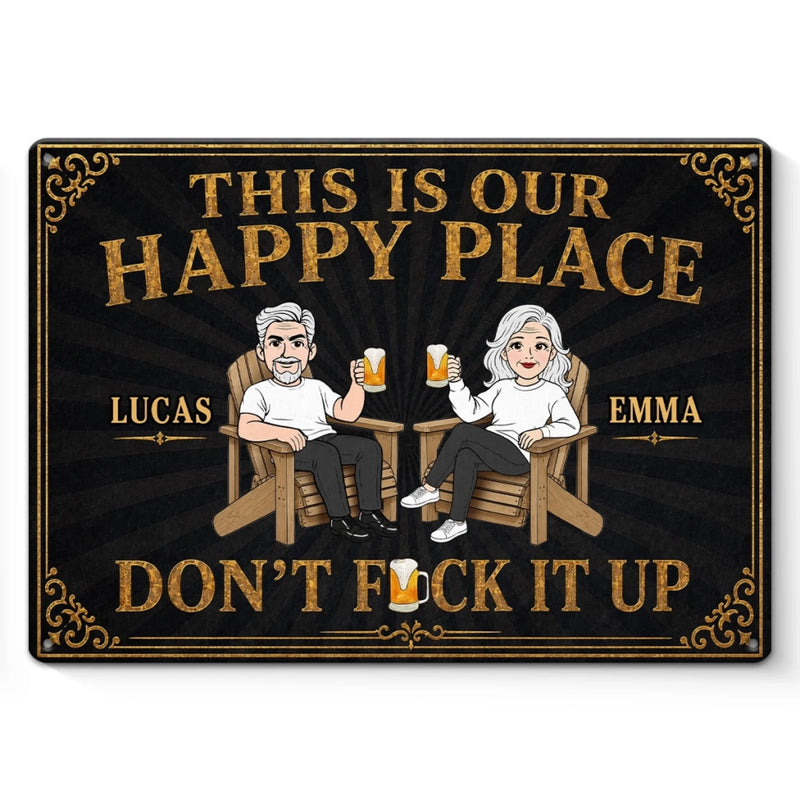 Custom Home Decor Metal Sign - Personalized Summer Vacation And Travel Gifts For Husband And Wife, Him And Her - Keep It Chill Or Leave