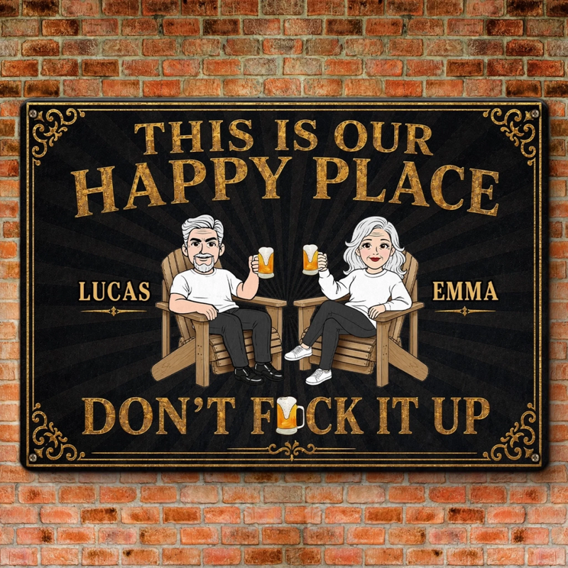 Custom Home Decor Metal Sign - Personalized Summer Vacation And Travel Gifts For Husband And Wife, Him And Her - Keep It Chill Or Leave