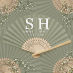 Custom Bamboo Hand Fan - Personalized Anniversary Wedding Gifts For Couple - Cherishing Every Single Moment Together