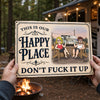 Custom Home Decor Metal Sign - Personalized  Anniversary Wedding Camping Gifts For Campers, Husband And Wife - Making Memories Together
