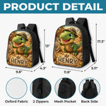 Custom Kids Front Printed Backpack - Personalized Back To School Gifts For Kids - Roar And Learn