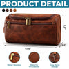 Custom Leather Toiletry Bag - Personalized Birthday Gifts For Son - Believe In Yourself