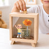 Custom Wooden Piggy Bank - Personalized Birthday Gifts For Son , Daughter - Saving Starts Young