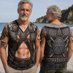 Custom Viking Warrior T-shirt - Personalized Halloween Costume Birthday Gifts For Husband, Son, Grandson, Yourself - Instant Viking Abs