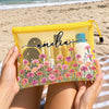 Custom Sandproof Mesh Beach Pouch - Personalized Summer Vacation And Travel Gifts For Women, Besties, Sisters, BFF - Stay Salty Stay Happy