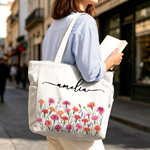 Custom Corduroy Tote Bag - Personalized Summer Vacation And Travel Gifts For Women, Besties, Sisters, BFF, Family, Yourself - Sunshine Is My Vibe