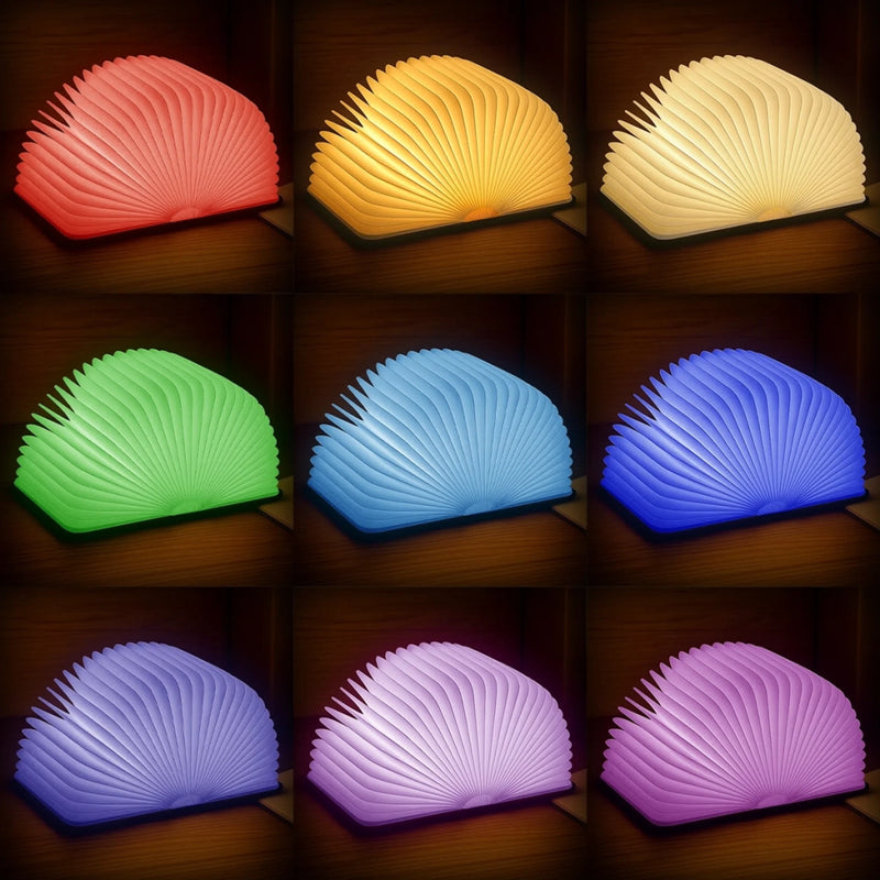 Custom Foldable LED Magic Book Lamp - Personalized Bookish Gifts For Book Lovers, Bookworms, Readers - Just Me and My Book