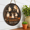 Custom Wood Sign - Personalized Halloween Birthday Gifts For Mom, Grandma - Haunted House Full Of Love