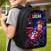 Custom Photo Kids Front Printed Backpack - Personalized Back To School Gifts For Kids - Little Driver Ahead