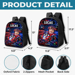 Custom Photo Kids Front Printed Backpack - Personalized Back To School Gifts For Kids - Little Driver Ahead