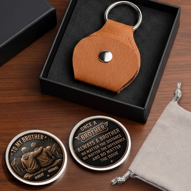 Custom Pocket Hug - Personalized Birthday Gifts For Brother - Growing Together
