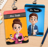 Custom Leather Badge Holder - Personalized Teacher Appreciation, Back To School Gifts For Teachers - Rocking The Teacher Life Daily