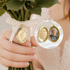 Custom Photo Locket Bouquet Charm – Personalized Personalized Memorial Sympathy Gifts For Brides - Walk Down The Aisle Together