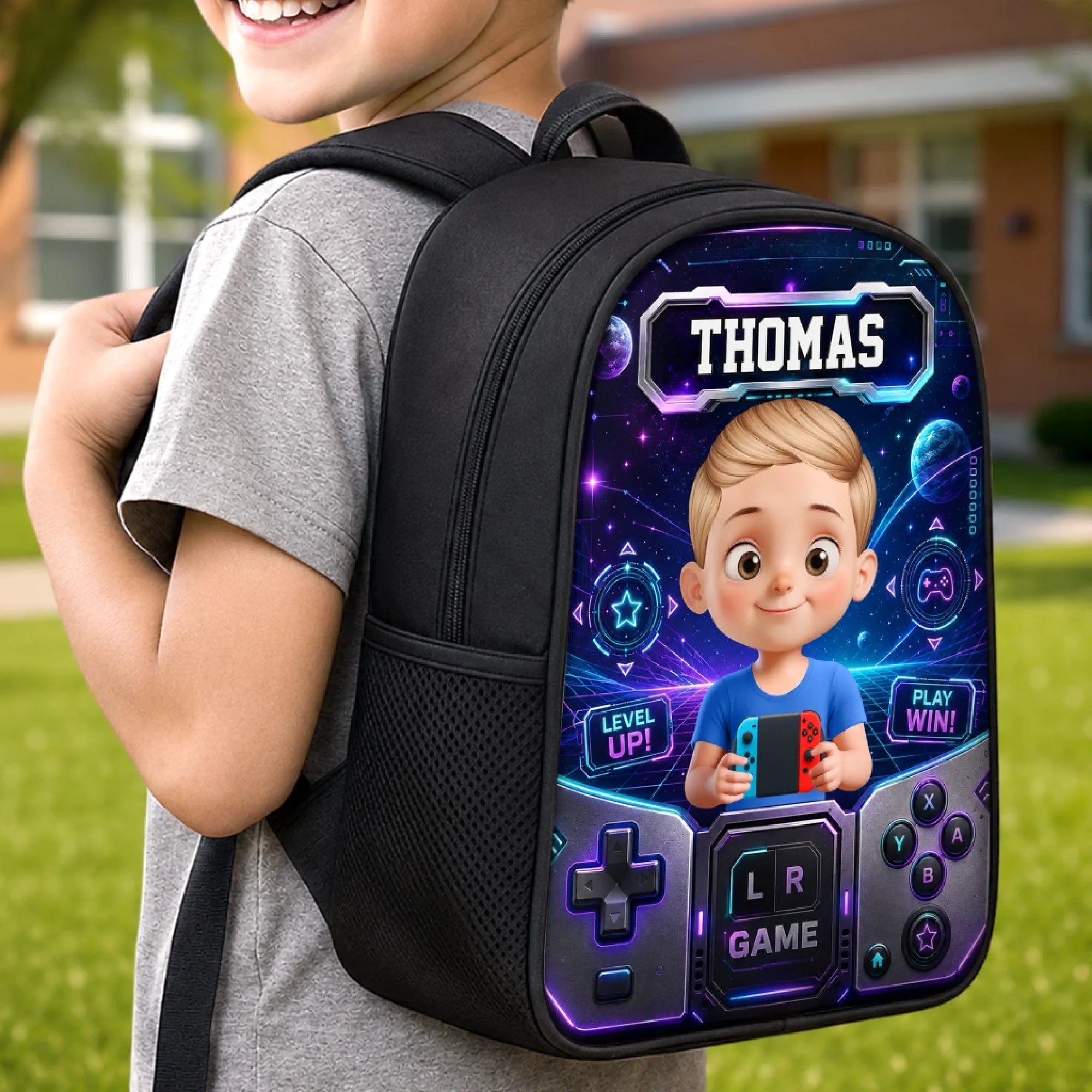 Custom Kids Front Printed Backpack - Personalized Back To School Gifts