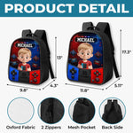 Custom Kids Front Printed Backpack - Personalized Back To School Gifts For Kids - Ready For Class