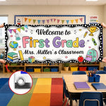 Custom Classroom Decor Banner - Personalized Back To School Gifts For Teachers - Welcome To Our Happy Classroom