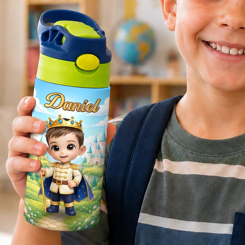 Custom Photo Kids Insulated Water Bottle - Personalized Back To School Gifts For Kids - Magic Starts Here