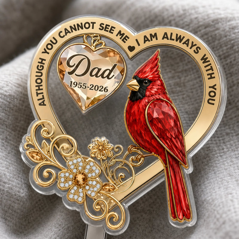 Custom Acrylic Badge Reel - Personalized Memorial Sympathy Gifts For Loss Of Mom, Dad - Always In Our Heart