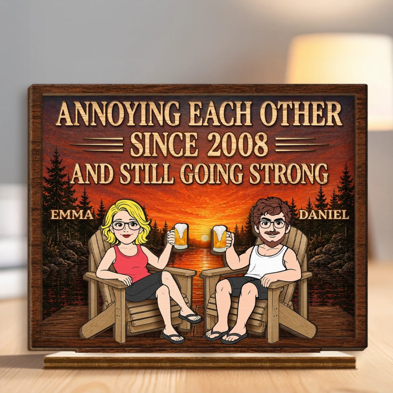 Custom 2-Layered Wooden Plaque - Personalized Anniversary Wedding Gifts For Husband And Wife, Him And Her - The Greatest Treasure
