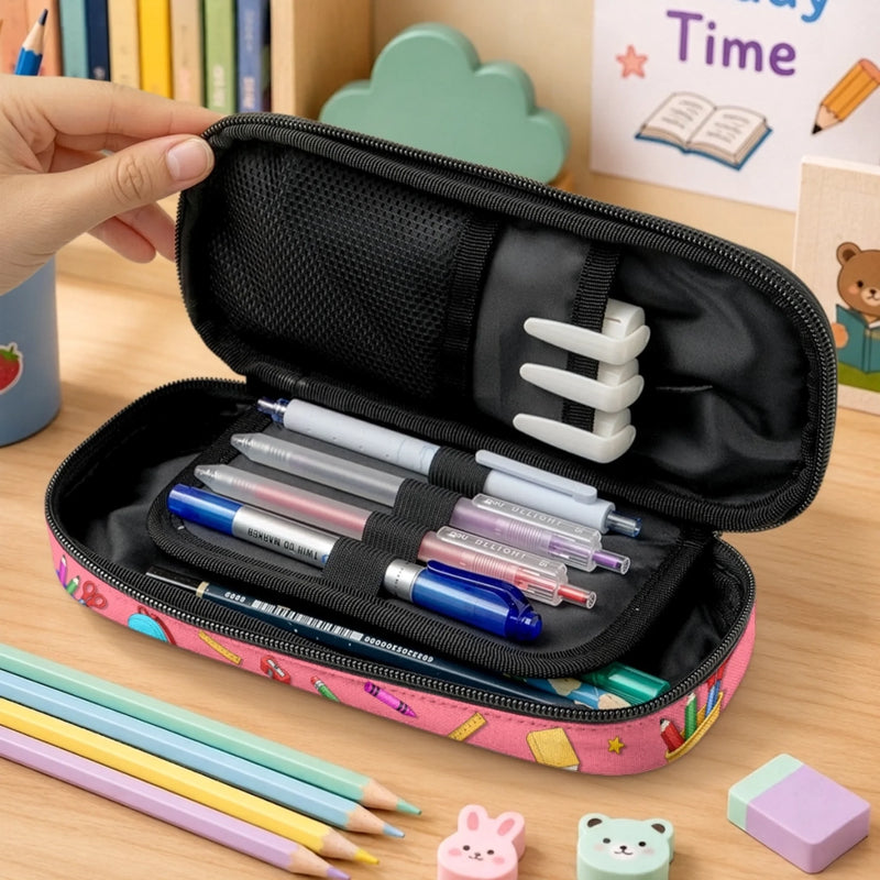 Custom Kids Pencil Canvas Case - Personalized Back To School Gifts For Kids - Color My Day