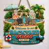 Custom Wood Sign - Personalized Summer Vacation And Travel Gifts Husband And Wife, Him And Her - Making Waves Together