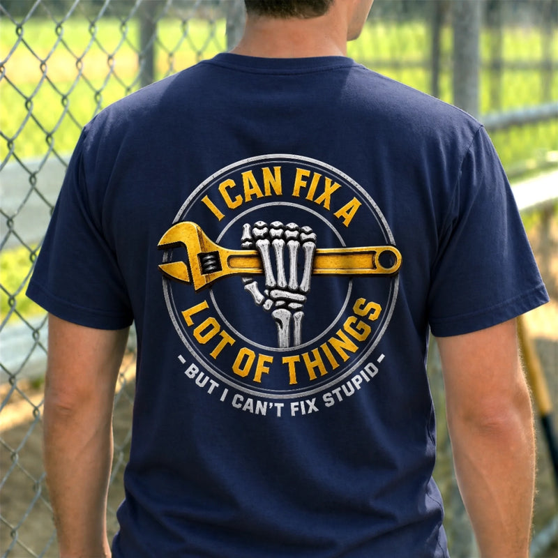 Custom Mechanic T-shirt - Personalized Birthday Gifts For Husband, Son, Grandson, Yourself - I Know Things