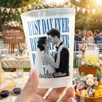 Custom Photo Party Cups - Personalized Anniversary Wedding Gifts For Husband And Wife, Him And Her - Toasting To Forever With You