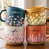 Custom Pottery Mug - Personalized Birthday Gifts For Wife, Daughter, Besties, Sisters, Granddaughter, Grandma, Mom, Yourself - Bloom With Grace