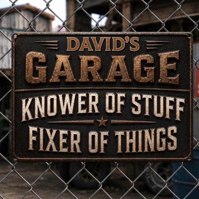 Custom Home Decor Metal Sign - Personalized Birthday Gifts For Husband, Son, Grandson, Brother, Grandpa, Dad, Yourself - Where Broken Things Go To Get Fixed