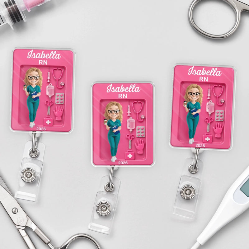 Custom Acrylic Badge Reel - Personalized Birthday Gifts For Nurse - Making Healthy Happen