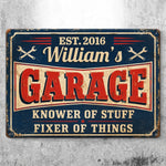Custom Mechanic Home Decor Metal Sign - Personalized Birthday Gifts For Husband, Dad, Grandpa - Tools And Talent