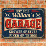Custom Mechanic Home Decor Metal Sign - Personalized Birthday Gifts For Husband, Dad, Grandpa - Tools And Talent