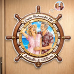 Custom Photo Cruise Ship Door Magnet - Personalized Summer Vacation And Travel Gifts For Husband And Wife, Him And Her, Cruise Lovers - Making Waves With You