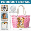 Custom Photo Beach Bag - Personalized Summer Vacation And Travel Gifts For Dog Cat Lovers, Dog Dad And Mom, Cat Owners - Life Is Better With Pets