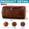 Custom Leather Toiletry Bag - Personalized Birthday Gifts For Grandson - Never Forget That I Love You