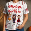 Custom T-shirt - Personalized Halloween Birthday Gifts For Mom, Grandma - Too Cute To Spook