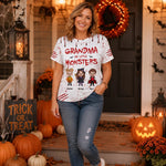 Custom T-shirt - Personalized Halloween Costume Birthday Gifts For Mom, Grandma - Too Cute To Spook