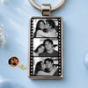 Custom Photo Metal Keychain - Personalized Anniversary Wedding Gifts For Husband And Wife, Him And Her - My Favorite Place Is You
