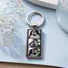 Custom Photo Metal Keychain - Personalized Anniversary Wedding Gifts For Husband And Wife, Him And Her - My Favorite Place Is You