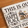 Custom Wood Sign - Personalized Anniversary Wedding Gifts For Husband And Wife, Him And Her - Our Favorite Place