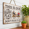 Custom Wood Sign - Personalized Anniversary Wedding Gifts For Husband And Wife, Him And Her - Our Favorite Place