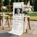 Custom Photo Wedding Chair Sign - Personalized Memorial Sympathy Gifts For Bride, Groom, Couple - Honoring Beautiful Memories