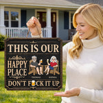 Custom Wood Sign - Personalized Summer Vacation And Travel Gifts Husband And Wife, Him And Her - Home Starts With Together